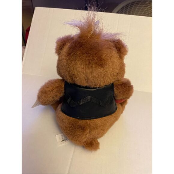 GRAND OLE OPRY Vintage 1995 24K Company 8” HOOCH Plush Bear Black Leather Fringe - Picture 3 of 6